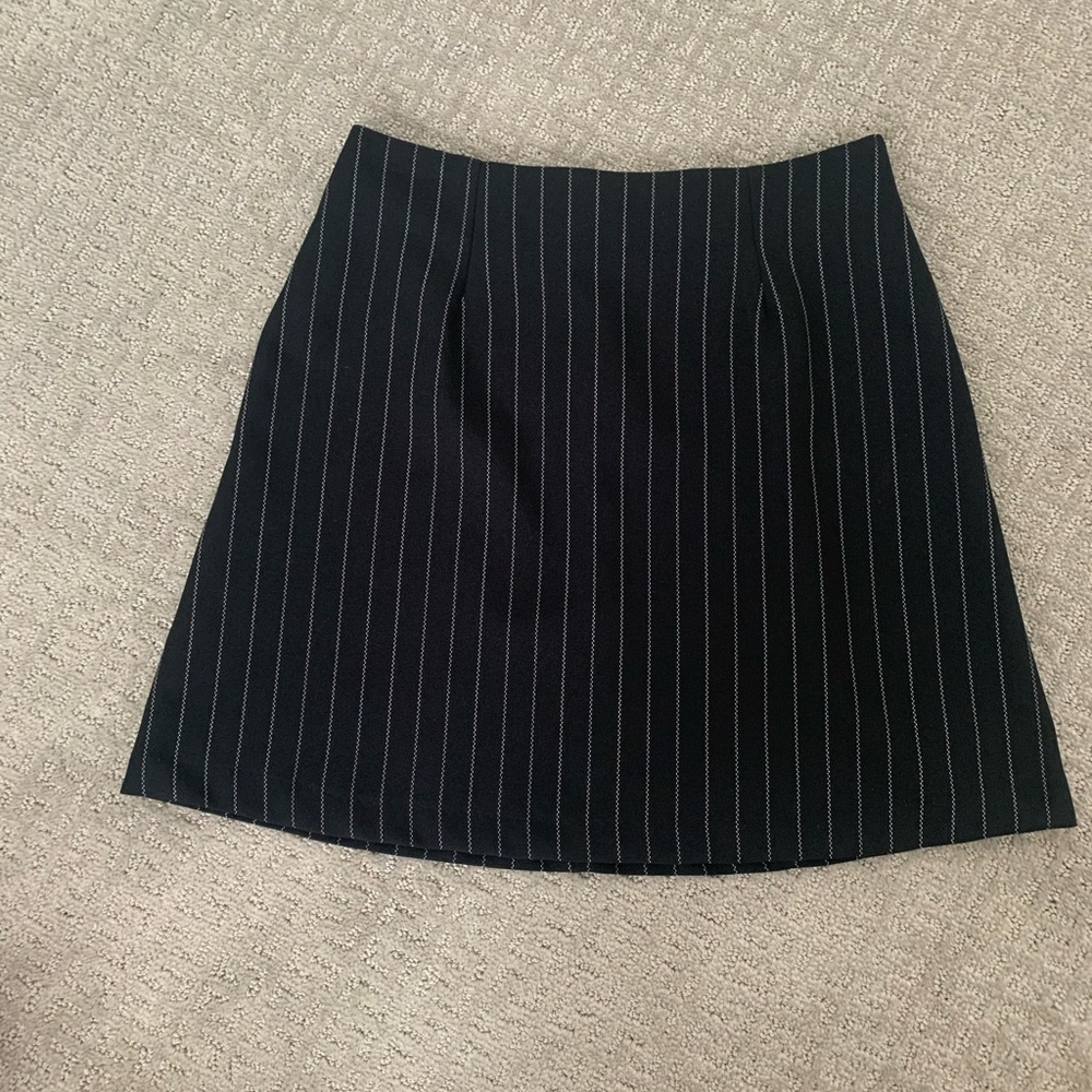 Black pinstripe skirt
